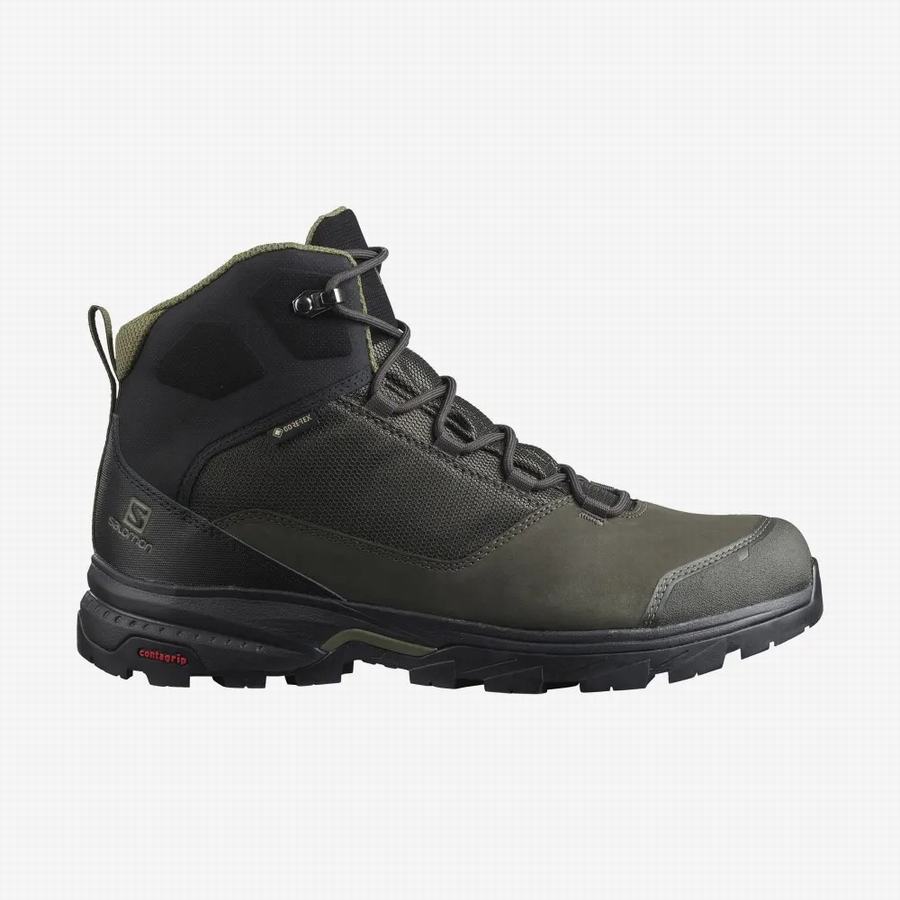 Salomon Outward Gore-tex Wandelschoenen Heren Olijfgroen (FZQ10082LL)